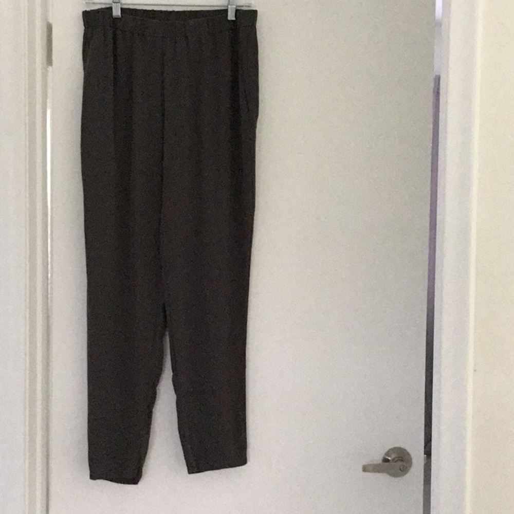 Eileen Fisher pants. 100% silk.